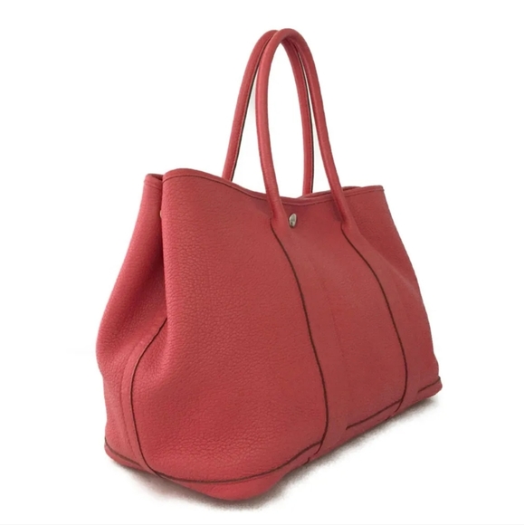 Hermes Garden Party Clemence Leather Handbag - Picture 7 of 11